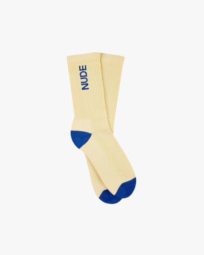 LOGO SOCKS BLUE/YELLOW 2XPACK