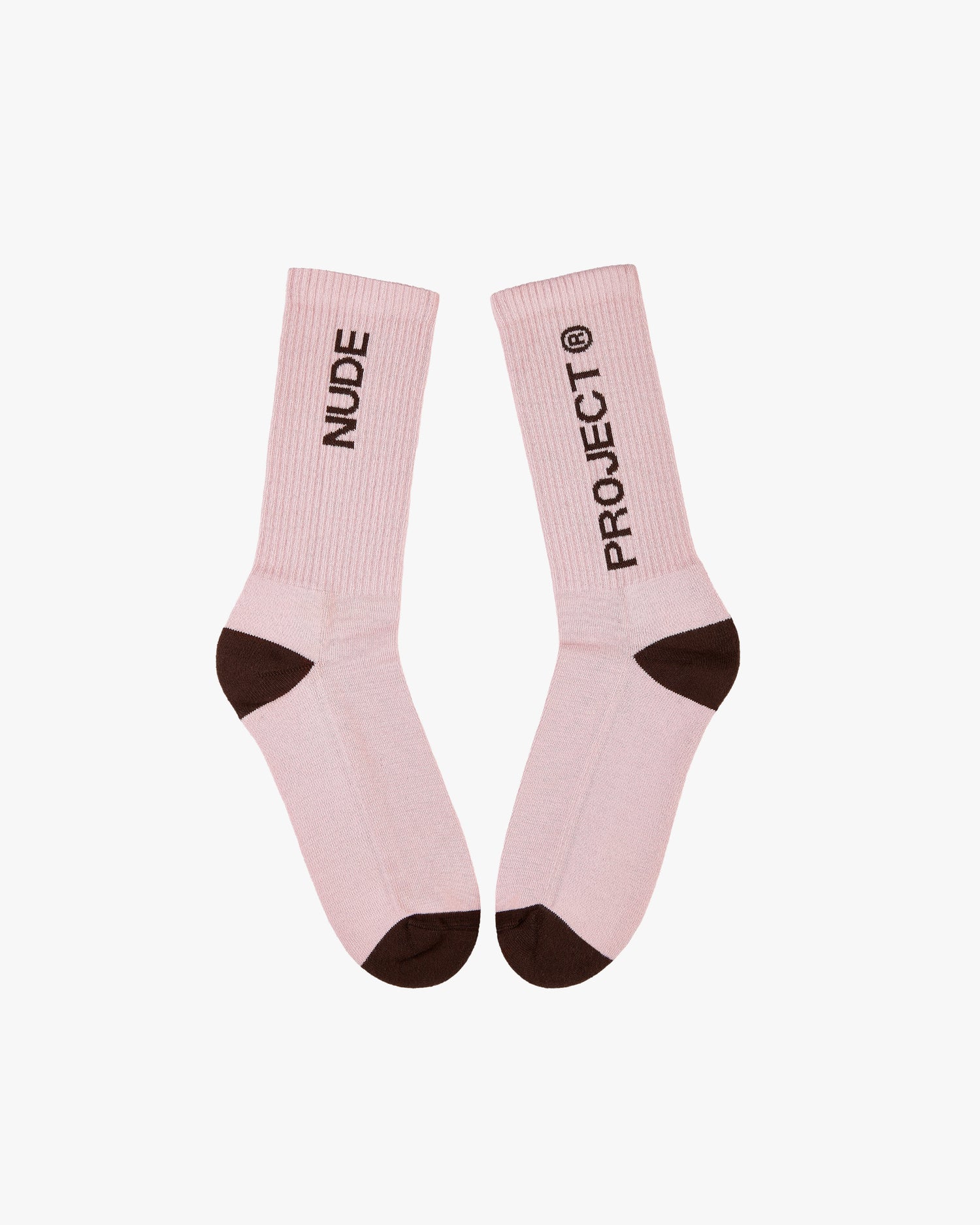 LOGO SOCKS BROWN/PINK 2XPACK