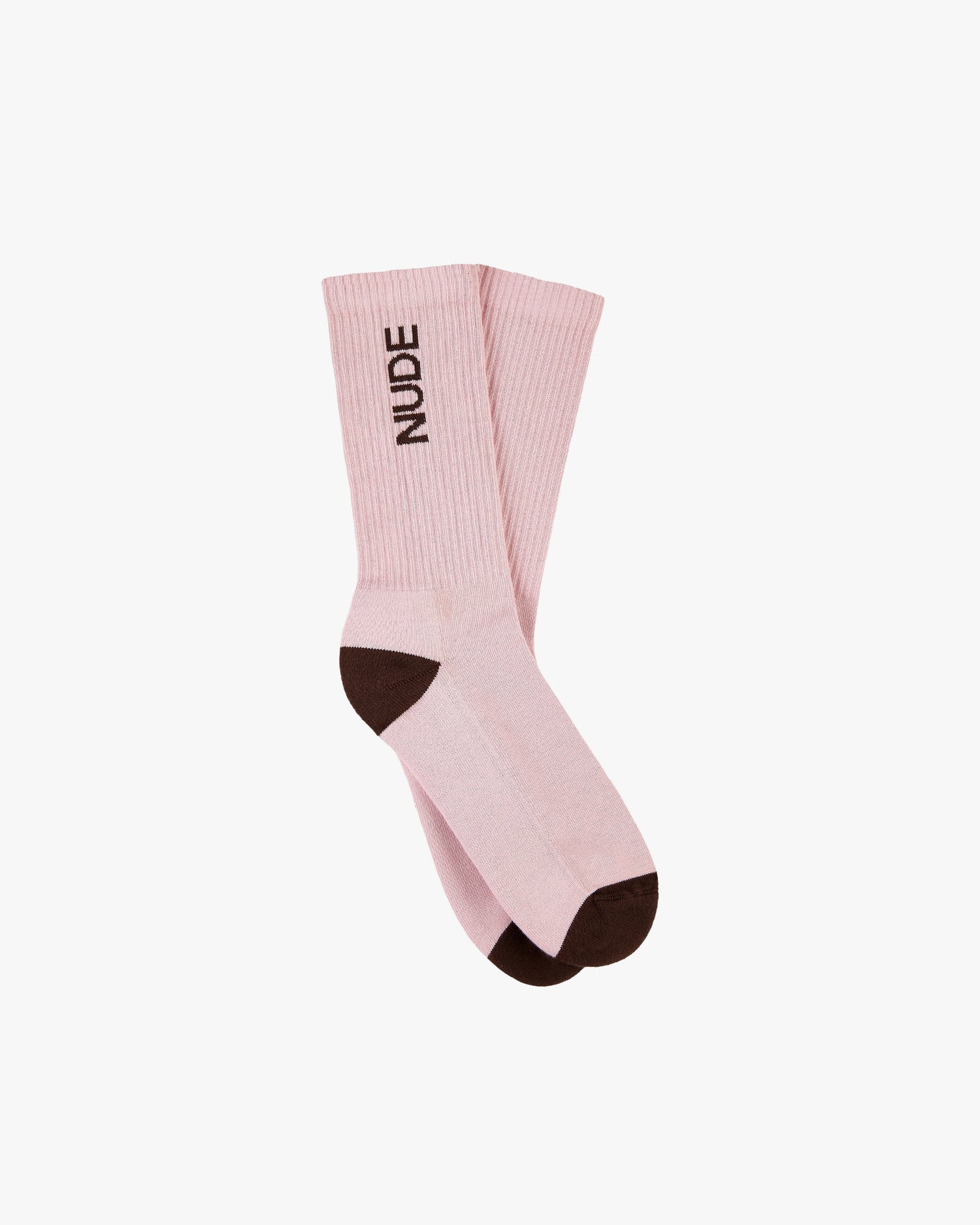 LOGO SOCKS BROWN/PINK 2XPACK