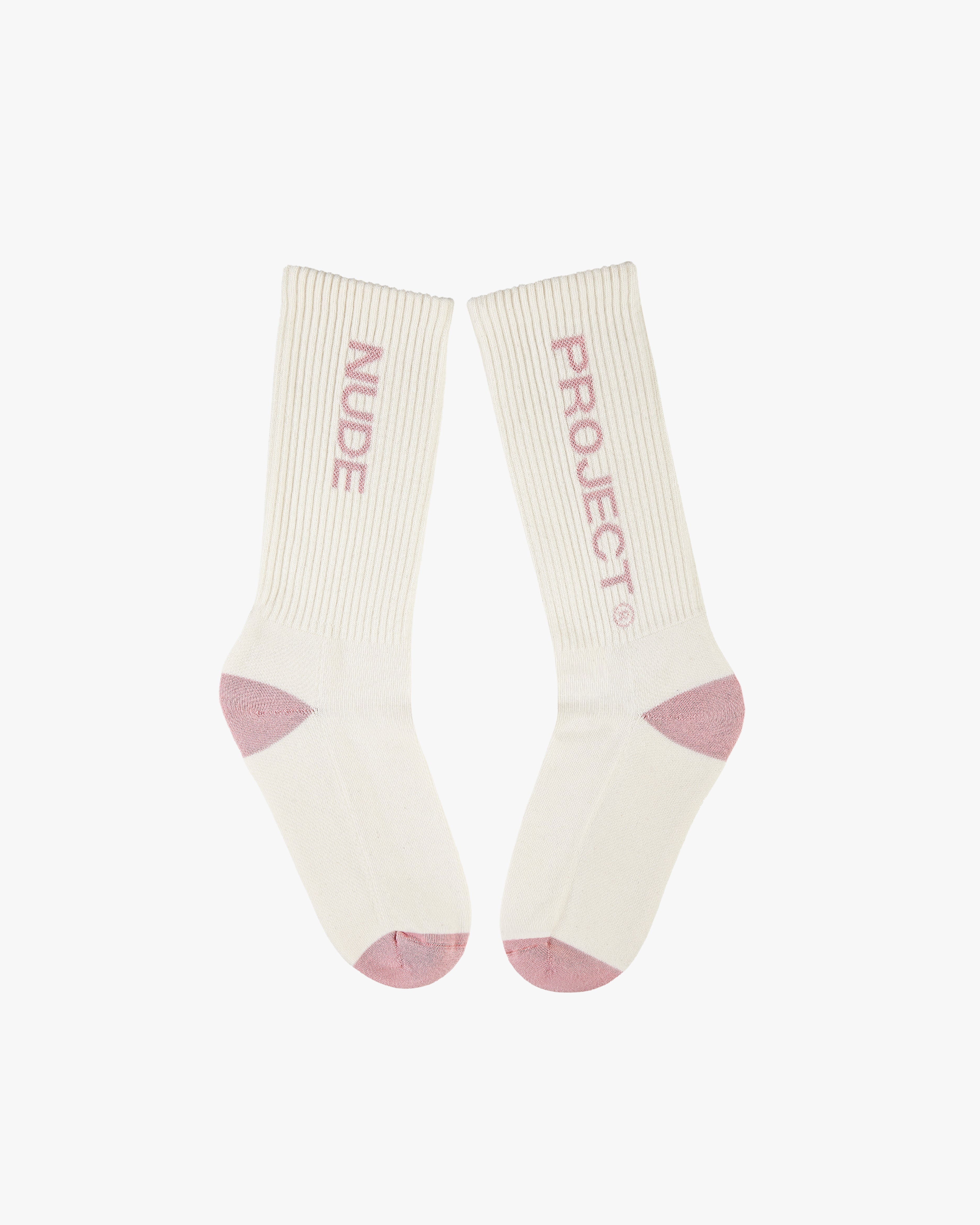 LOGO SOCKS WHITE/BURGUNDY 2XPACK