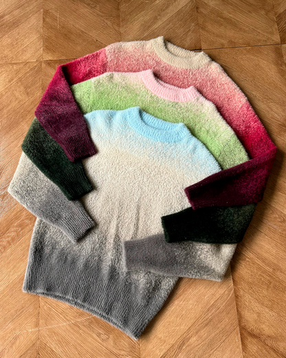 GRADIENT COZY SWEATER GREEN